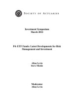 P4: ETF Funds: Latest Developments for Risk Management and Investment pot