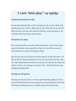 5 cách “khôi phục” sự nghiệp docx