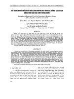 THỬ NGHIỆM NUÔI VỖ CÁ HỒI VÂN (ONCORHYNCHUS MYKISS) BỐ MẸ TẠI LÀO CAI BẰNG THỨC ĂN SẢN XUẤT TRONG NƯỚC doc