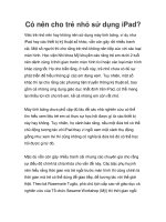 Có nên cho trẻ nhỏ sử dụng iPad? doc