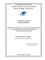 Một số giải pháp nâng cao chất lượng tín dụng tại ngân hàng thương mại cổ phần ngoại thương việt nam