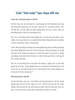 Giải “bài toán” lựa chọn đối tác potx