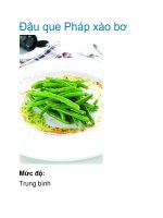 Đậu que Pháp xào bơ pdf