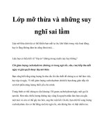 Lớp mỡ thừa và những suy nghĩ sai lầm pdf