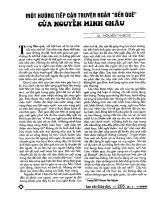 Báo cáo khoa học: Một hướng tiếp cận truyện ngắn bến quê của Nguyễn Minh CHâu pptx