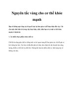 Nguyên tắc vàng cho cơ thể khỏe mạnh ppt