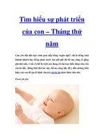Tìm hiểu sự phát triển của con – Tháng thứ năm pptx