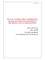 báo cáo sử dụng công cụ geospattial để đánh giá tiềm năng sinh khối từ phụ phẩm của lúa ở tỉnh hải dương