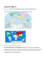 Lịch sử 9 Bài 11