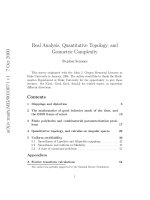 real analysis, quantitative topology, and geometric complexity - s. semmes