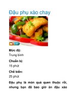 Đậu phụ xào chay pot