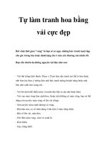 Tự làm tranh hoa bằng vải cực đẹp pot