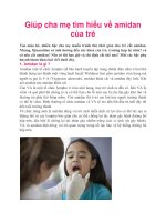 Giúp cha mẹ tìm hiểu về amidan của trẻ pot