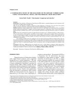 A COMPARATIVE STUDY OF THE DIAGNOSIS OF PULMONARY TUBERCULOSIS USING CONVENTIONAL TOOLS AND POLYMERASE CHAIN REACTION* pot