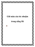 Giữ màu của tóc nhuộm trong nắng Hè potx