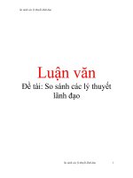Đề tài: So sánh các lý thuyết lãnh đạo pptx