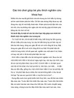 Các trò chơi giúp bé yêu thích nghiên cứu khoa học pptx