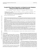 Coupled Blind Signal Separation and Spectroscopic Database Fitting of the Mid Infrared PAH Features ppt