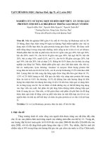 NGHIÊN CỨU SỬ DỤNG MỘT SỐ HỖN HỢP THỨC ĂN TINH GIÀU PROTEIN CHO BÒ LAI BRAHMAN TRONG GIAI ĐOẠN VỖ BÉO doc