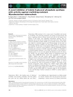 Báo cáo khoa học: A novel inhibitor of indole-3-glycerol phosphate synthase with activity against multidrug-resistant Mycobacterium tuberculosis pptx