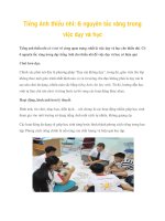 Tiếng Anh thiếu nhi: 6 nguyên tắc vàng trong việc dạy và học pptx