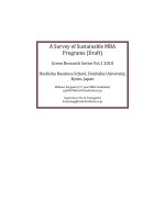A Survey of Sustainable MBA Programs (Draft) ppt