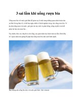 3 sai lầm khi uống rượu bia ppt