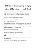 10 lý do để Doanh nghiệp áp dụng Internet Marketing vào kinh doanh ppt