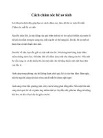 Cách chăm sóc bé sơ sinh ppt