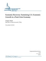 Economic Recovery: Sustaining U.S. Economic Growth in a Post-Crisis Economy pptx
