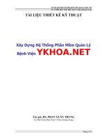 xây dựng hệ thống phần mềm quản lý bệnh viện ykhoa.net
