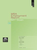 MBA Employment Report MIT Sloan 2007 and 2008 docx