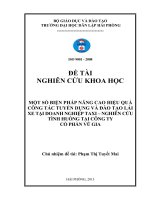 Một số biện pháp nâng cao hiệu quả công tác tuyển dụng và đào tạo lái xe tại doanh nghiệp taxi – Nghiên cứu tình huống tại Công ty Cổ phần Vũ Gia