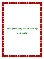 thuốc trị viêm họng, viêm khí quản mạn từ cây rau lủi docx
