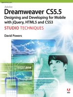 Dreamweaver® CS5.5 Designing and Developing for Mobile with jQuery, HTML5 and CSS3 potx