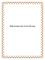 Bánh mì ngọt tuyệt vời cho bữa sáng pdf