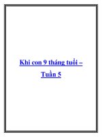 Khi con 9 tháng tuổi – Tuần 5 ppt