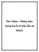 Đảo Malta - Những hiện tượng huyền bí hấp dẫn du khách pdf