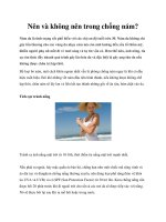 Nên và không nên trong chống nám? doc