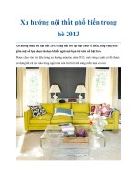 Xu hướng nội thất phổ biến trong hè 2013 docx