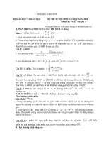 ĐỀ THI TUYỂN SINH ĐẠI HỌC NĂM 2012 Môn Thi: TOÁN – KHỐI A doc