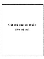 Gút thứ phát do thuốc điều trị lao docx