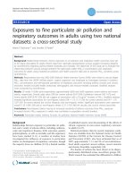 Exposures to fine particulate air pollution and respiratory outcomes in adults using two national datasets: a cross-sectional study doc
