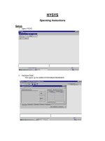 HYSYS - Operating Instructions Setup pptx