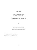 ON THE VALUATION OF CORPORATE BONDS pot
