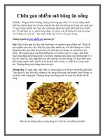 Chữa gan nhiễm mỡ bằng ăn uống pot