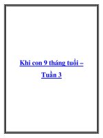 Khi con 9 tháng tuổi – Tuần 3 pptx
