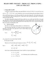 HỆ QUI CHIẾU TRÁI ĐẤT – TRỌNG LỰC, TRỌNG LƯỢNG –CON LẮC FOUCALT ppt