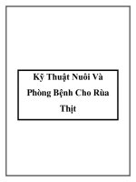 Kỹ Thuật Nuôi Và Phòng Bệnh Cho Rùa Thịt potx