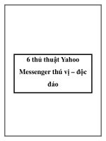 6 thủ thuật Yahoo Messenger thú vị – độc đáo pdf